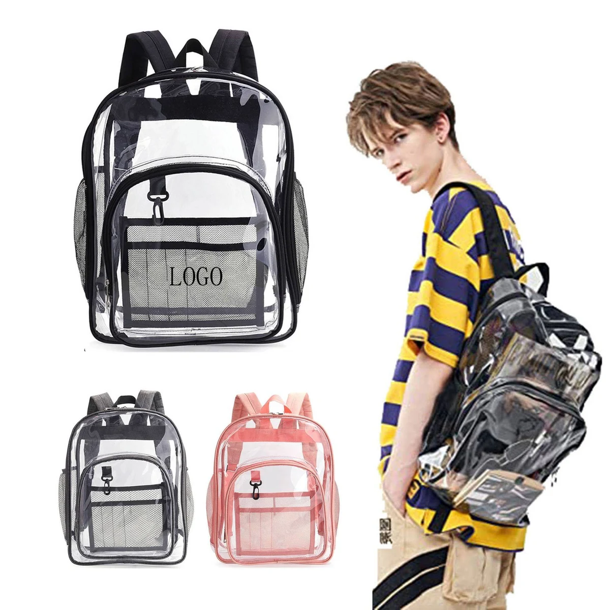 Clear PVC School Backpacks 1