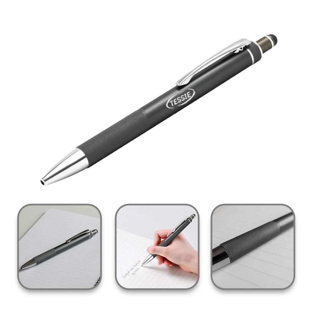 Aluminum Recycled Retractable Stylus Ballpoint Pen 1
