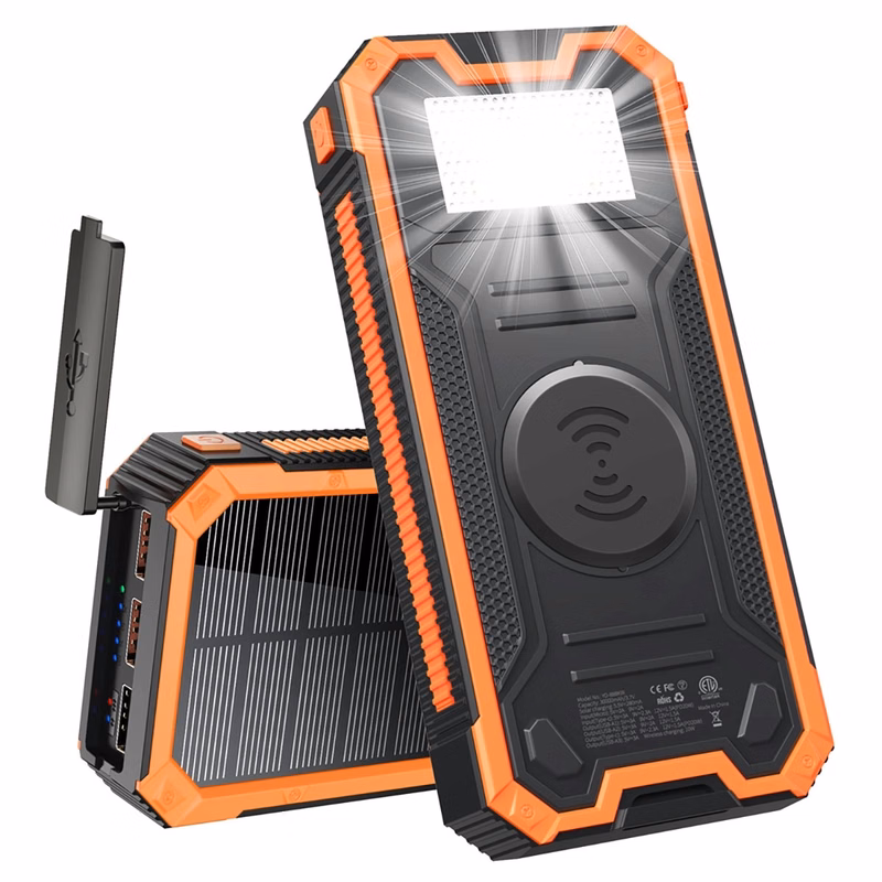 30000mAh Wireless Fast Charging Solar Power Bank