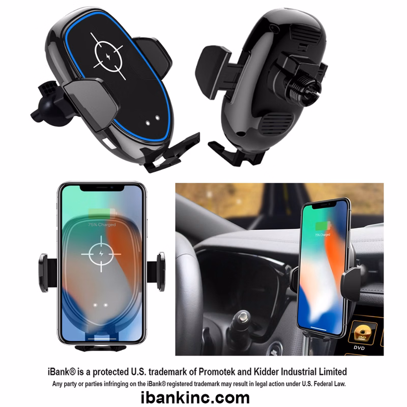 iBank ® Wireless Car Charger Phone Mount Air Vent Phone Holder