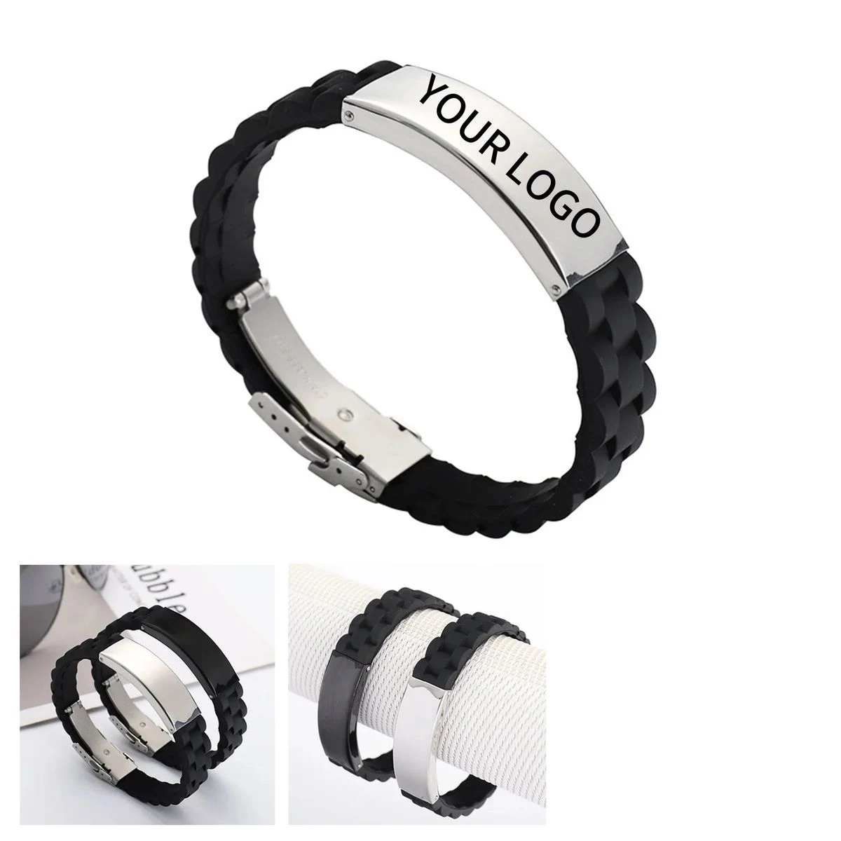 Universal Fit Bracelet with Steel Accent 1