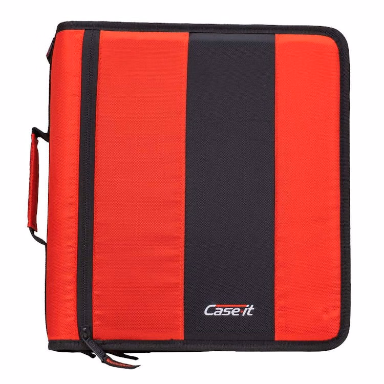 Case-It Classic Zipper Binders - Red 2"