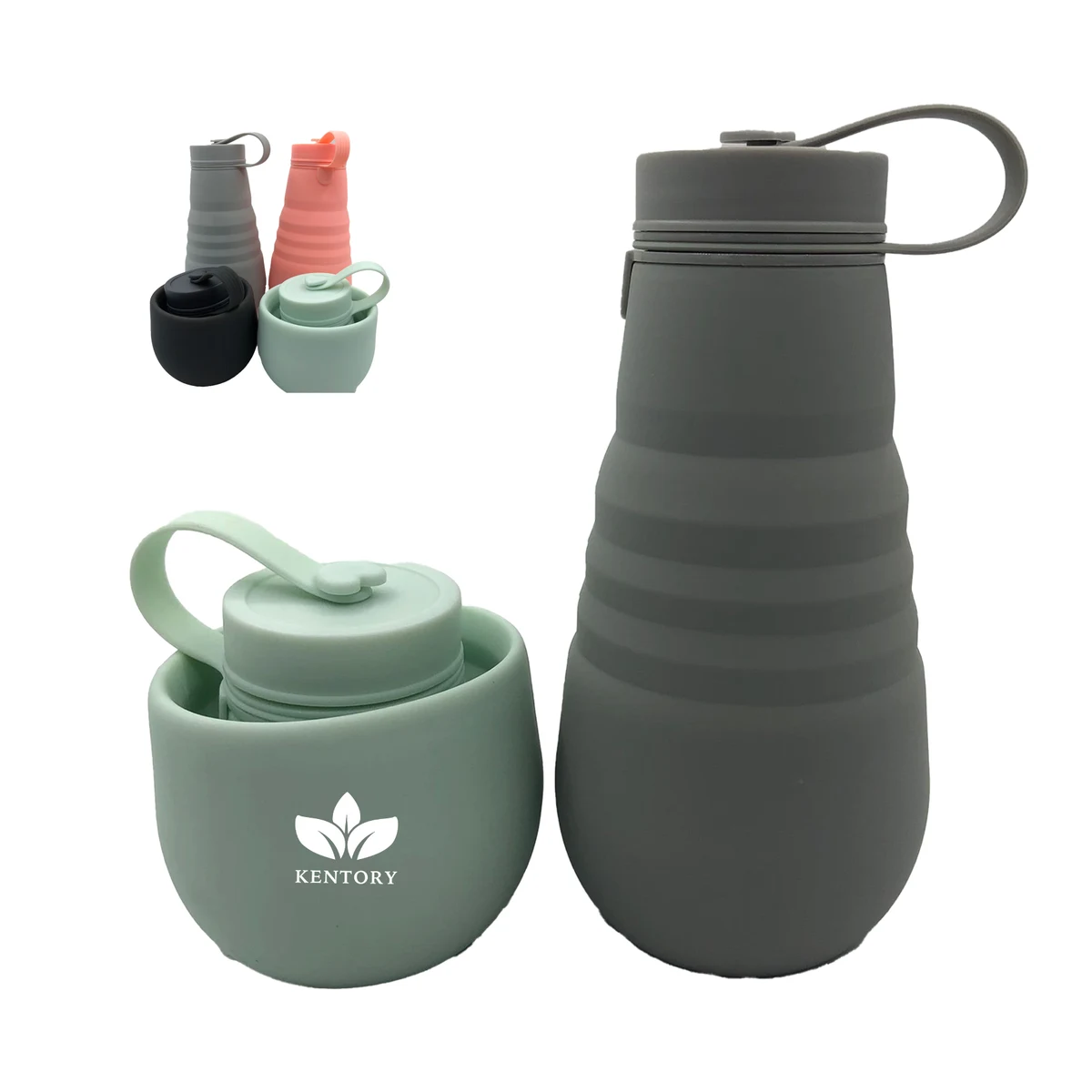 Silicone Foldable 17Oz Water Bottles 1