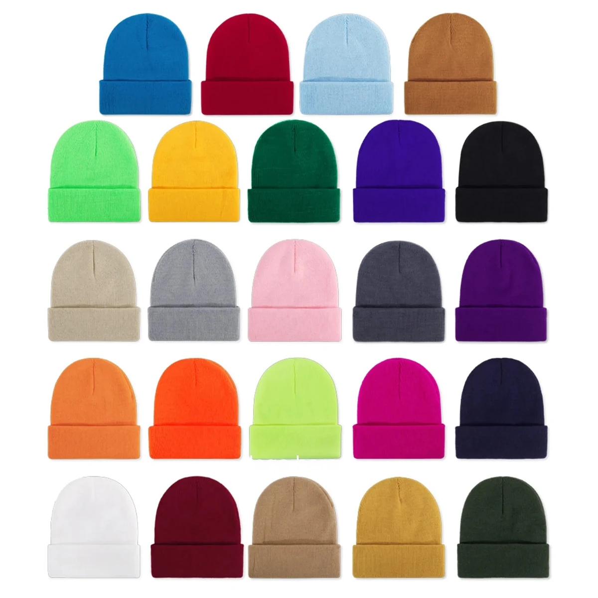 Knit Beanie Cap With Cuff 1