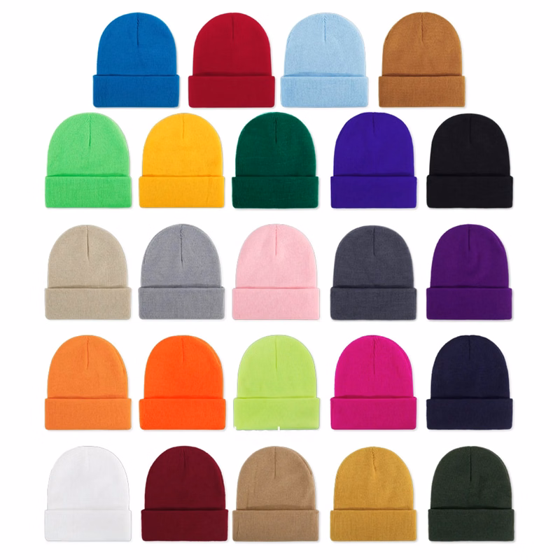 Knit Beanie Cap With Cuff