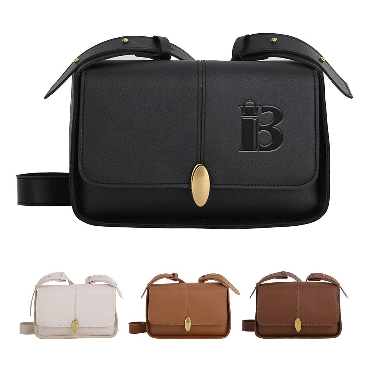 PU Leather Tote Crossbody Bag 1
