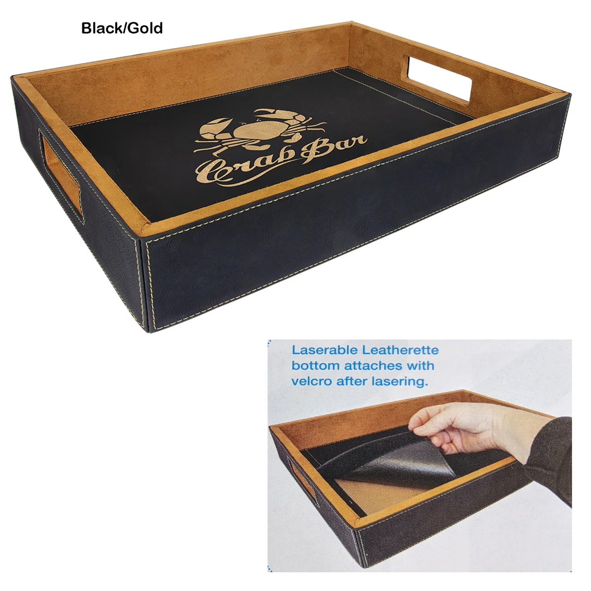 Laserable Leatherette Tray 1