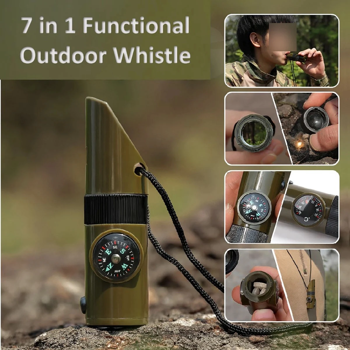 7 In 1 Outdoor Survival whistle 1