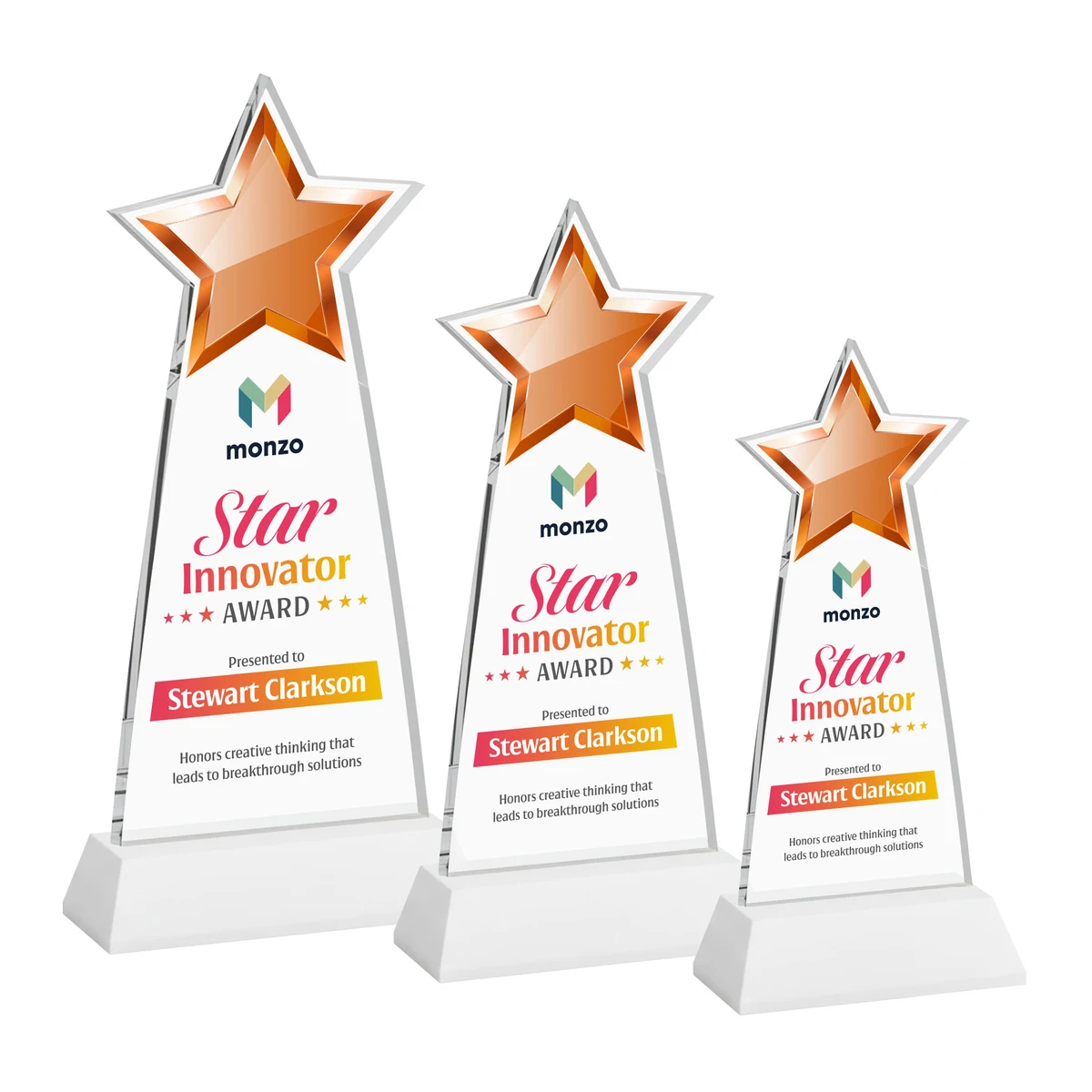 Starlite VividPrint™ Award on Hartford Base - White 1