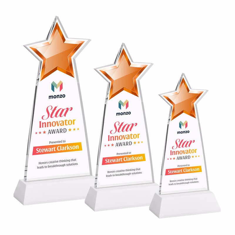 Starlite VividPrint™ Award on Hartford Base - White