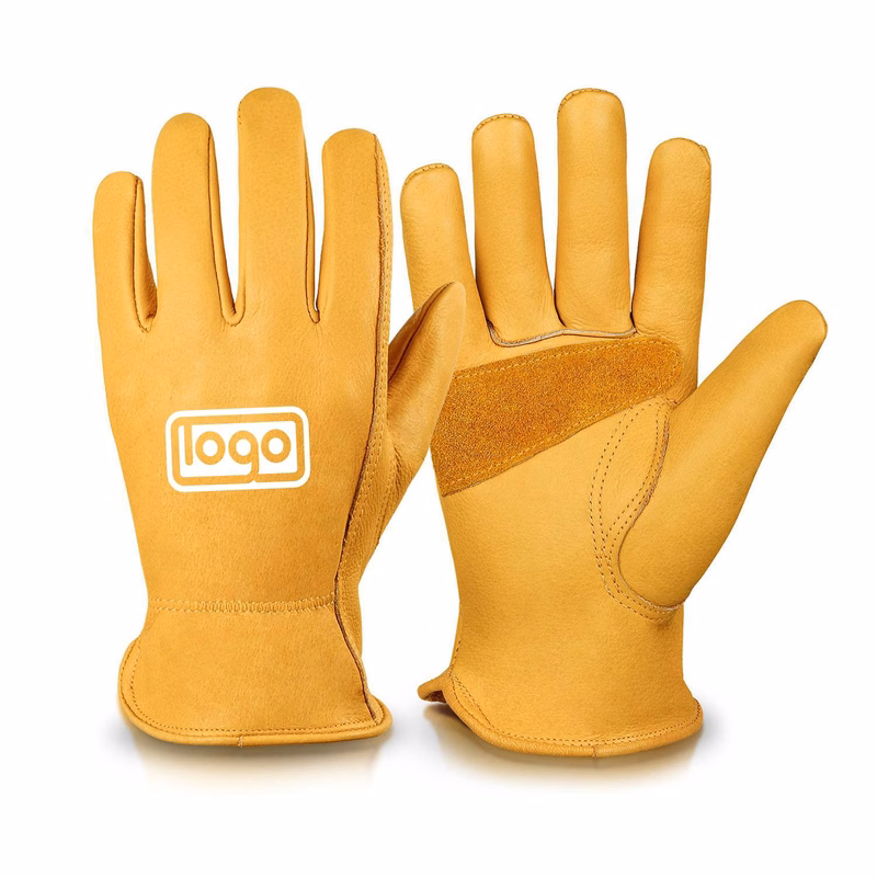 Golden Cowhide Non-Slip Work Gloves