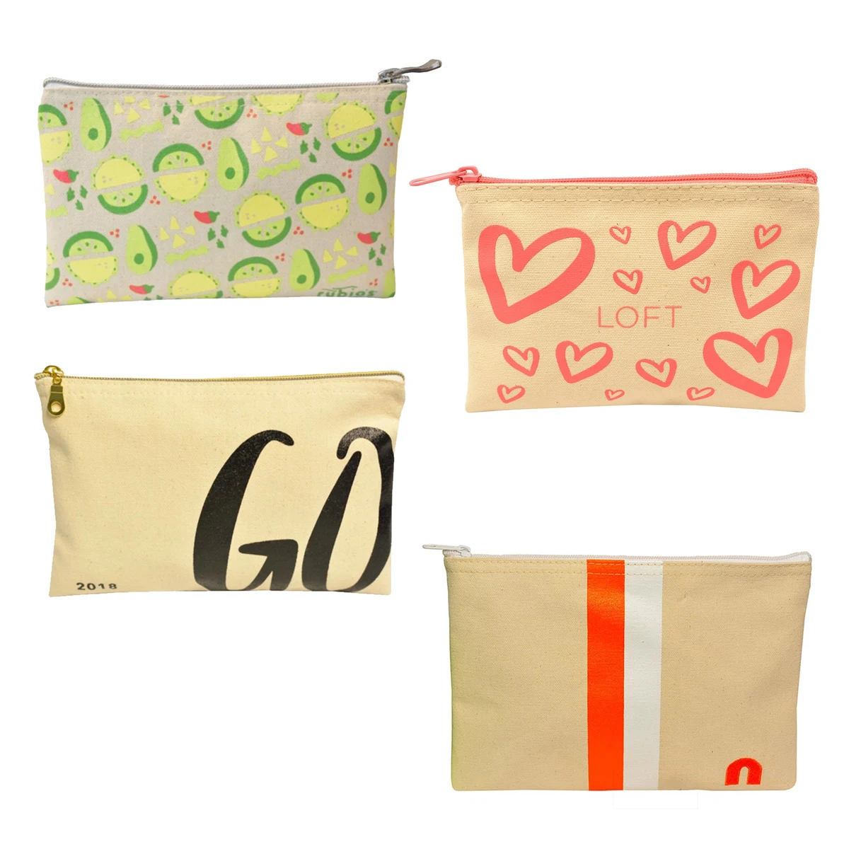 Canvas Zippered Pouches (8"w x 5"h) 1