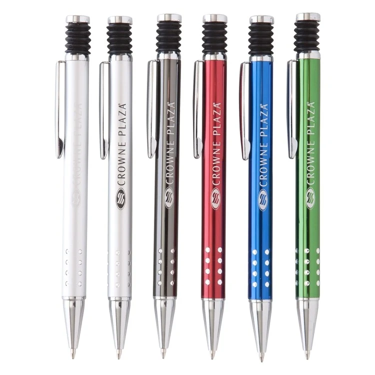 Frosted Ice Metallic Ballpoint Pen w/ Diamond Like Grip 1