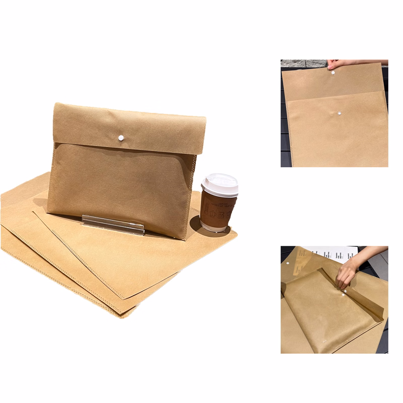 Non-woven Fabric Button File Bag