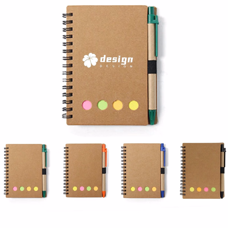 Notebook With Pen And Sticky Flags MOQ 50PCS
