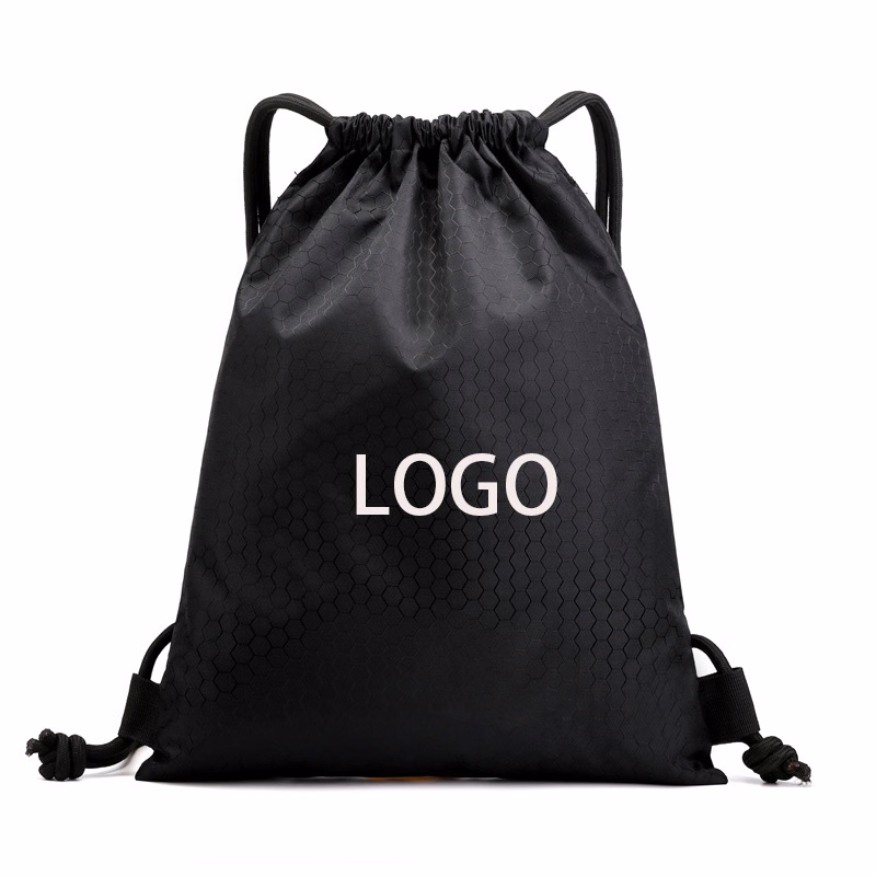 600D Football Material Gym Backpack Bag w/thick Thick Drawstring