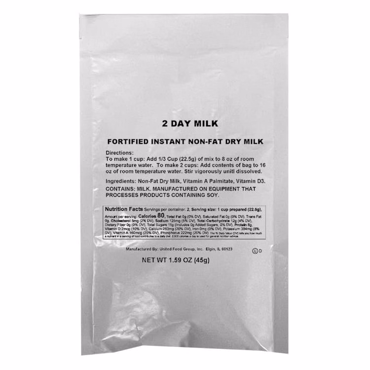 Fortified Instant Non-Fat Dry Milk - 150 Pack 1.59 oz