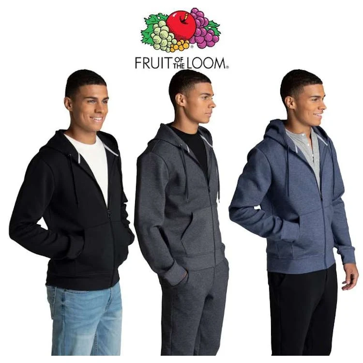 Men's Double Knit Full Zip Hooded Jackets - Size 3XL 1
