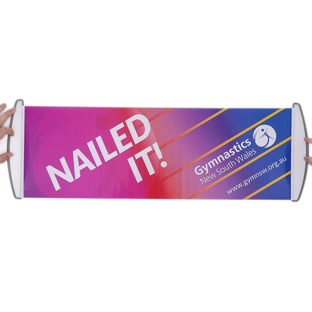 Rolling Up Banner Automatic Contraction Handheld Flag 1