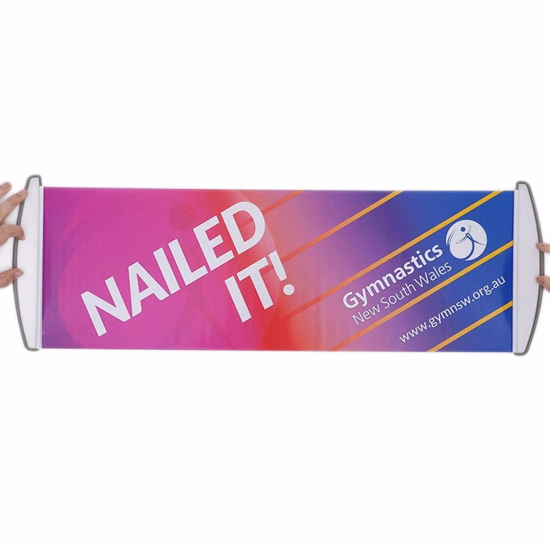 Rolling Up Banner Automatic Contraction Handheld Flag
