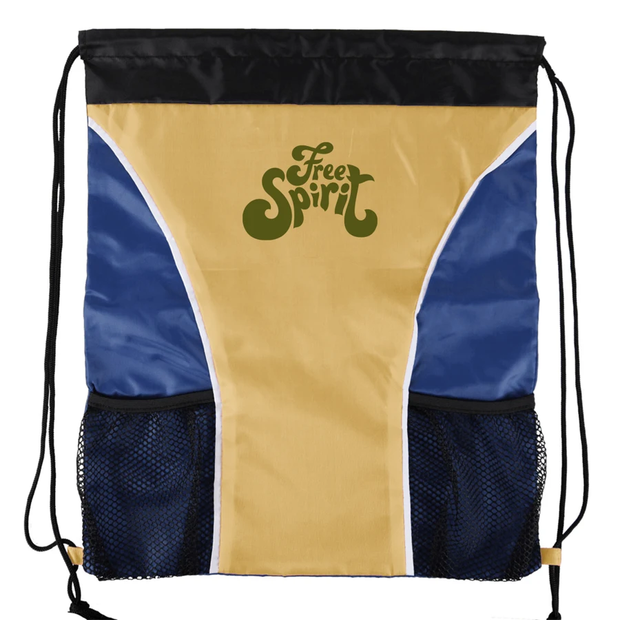 RPET Full Sublimation Multi-Panel Drawstring Bag with 2 Mesh 1