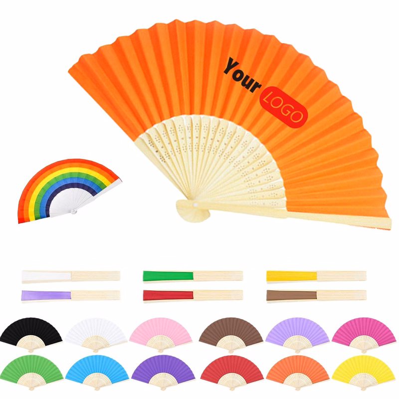 Blank Colored Paper Fan
