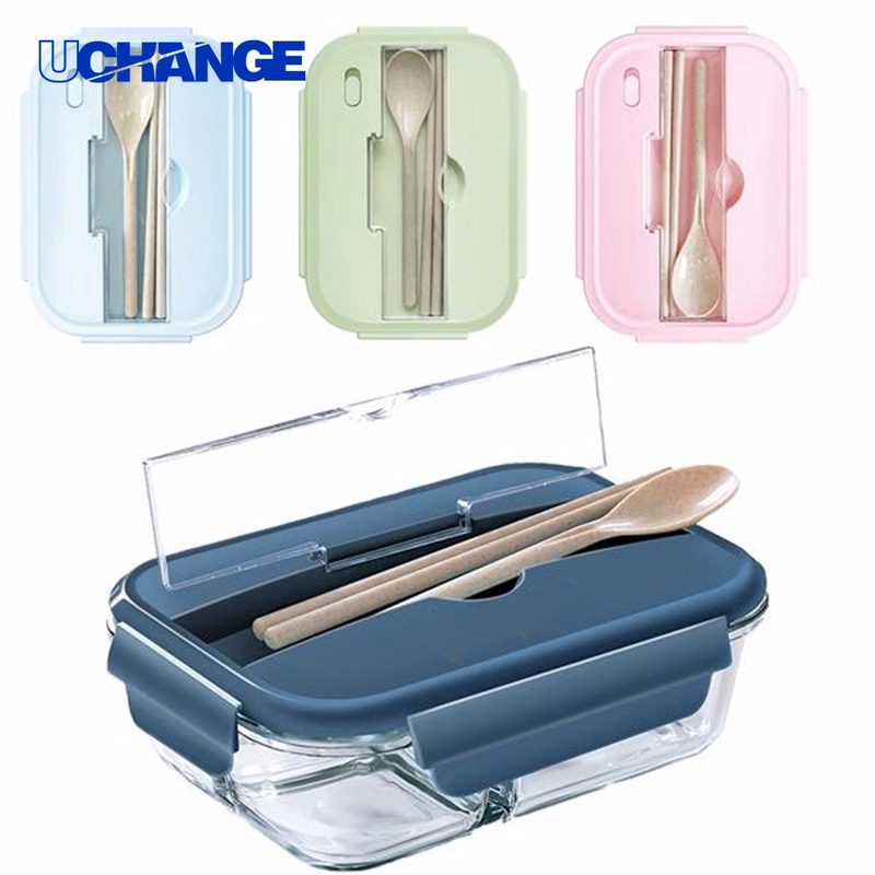 3-Compartment Glass Meal Prep Containers with Lids
