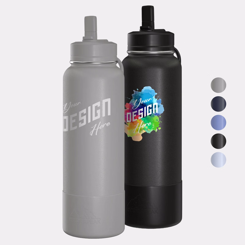 40 oz Hydrapeak® Stainless Steel Insulated Sport Straw Water Bottle