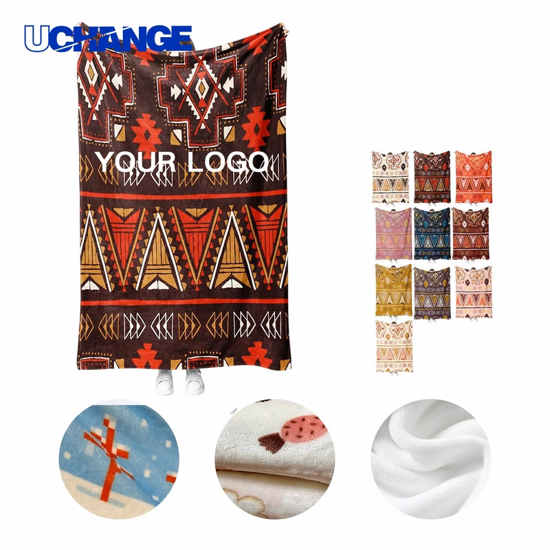 Polyester Microfiber Blanket Throw with Full Color Print
