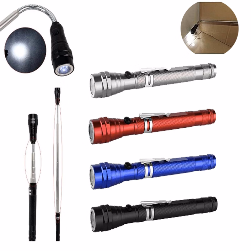 Portable LED Telescopic Flexible Extensible Flashlights