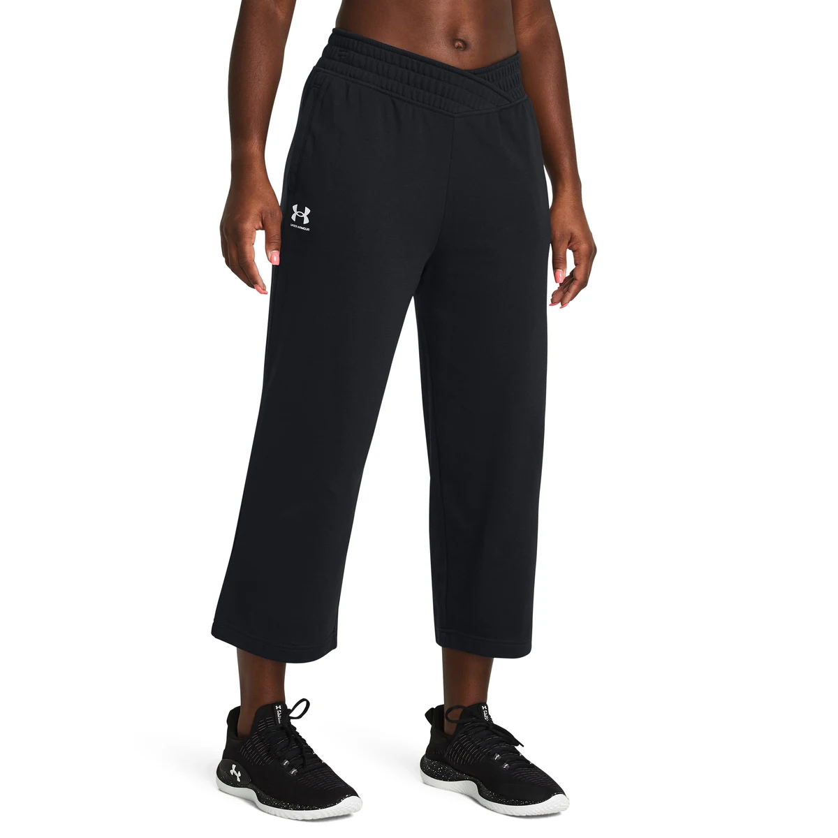 UA Rival Terry Women's Wide Leg Crop Pants 1