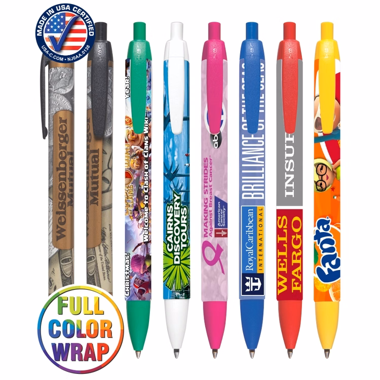 Full Color "Wide One" USA Click Pen