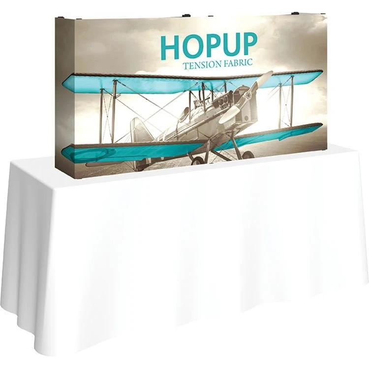 Hopup 5ft Straight Tabletop Display & Full Fitted Graphic 1
