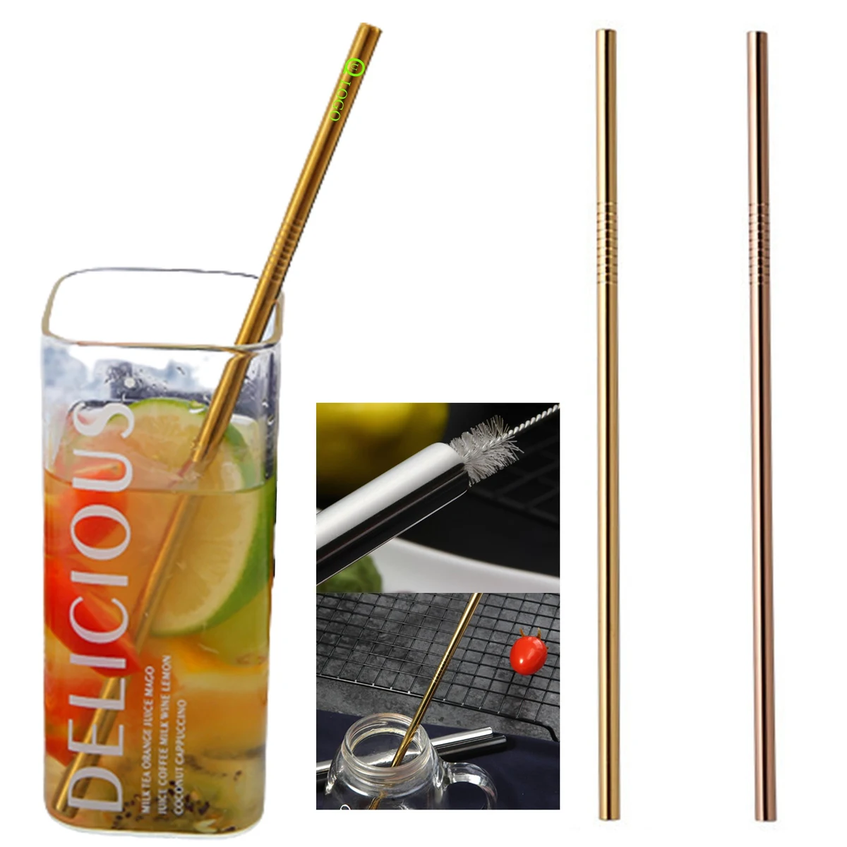 Stainless Steel Straws And Brush Set 1