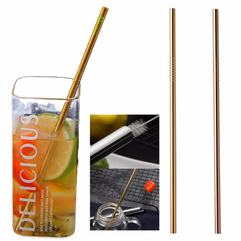 Stainless Steel Straws And Brush Set