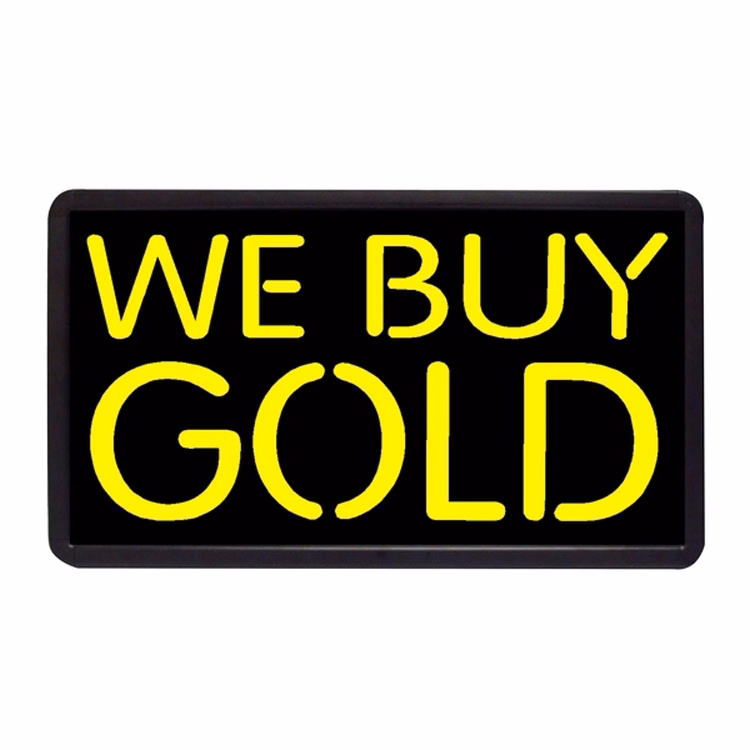 We Buy Gold 13" x 24" Simulated Neon Sign