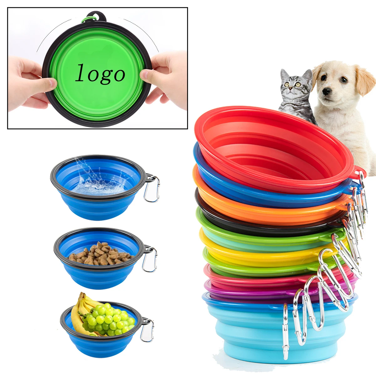 12oz Portable TPE Pet Folding Bowl 1
