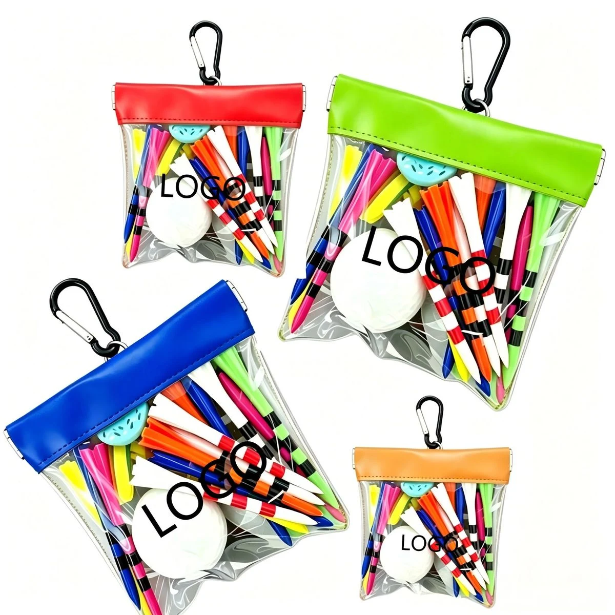 Golf Tee Storage Bag with Carabiner 1