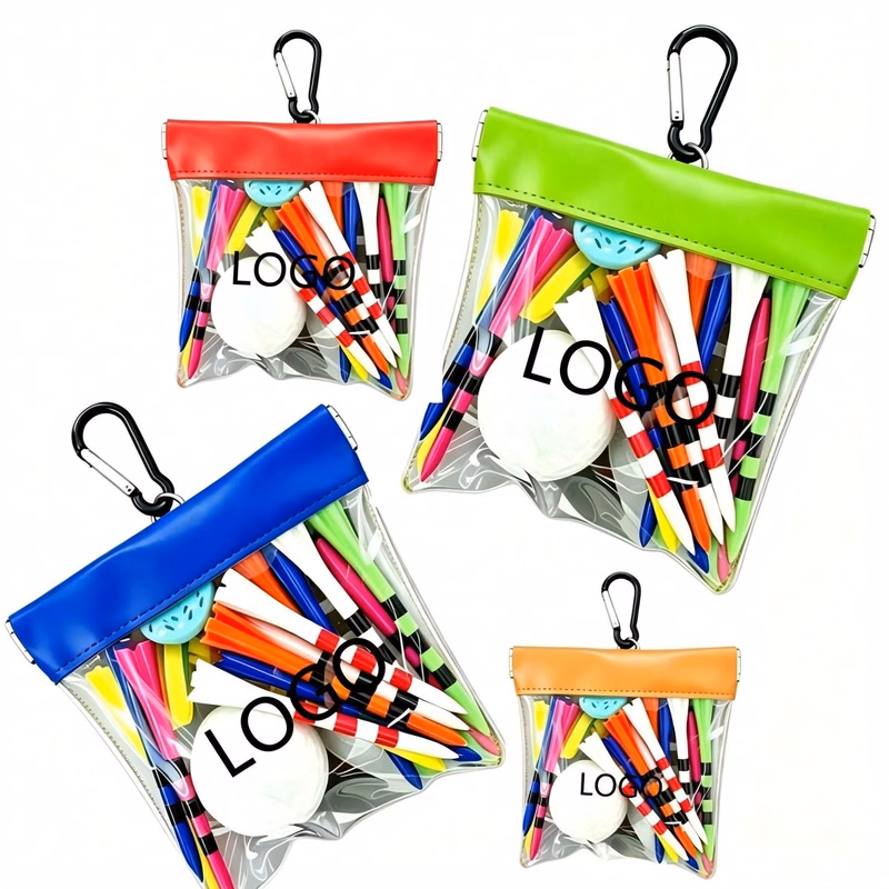 Golf Tee Storage Bag with Carabiner