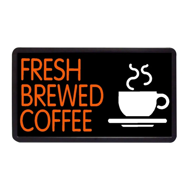 Fresh Brewed Coffee 13" x 24" Simulated Neon Sign 1