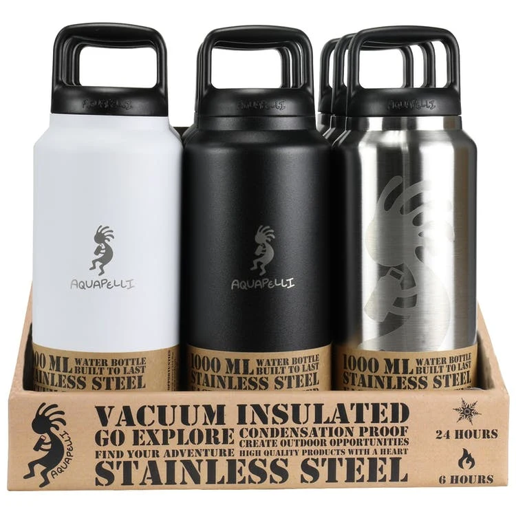 Stainless Steel Water Bottle - 34 oz Assorted Neutrals 1