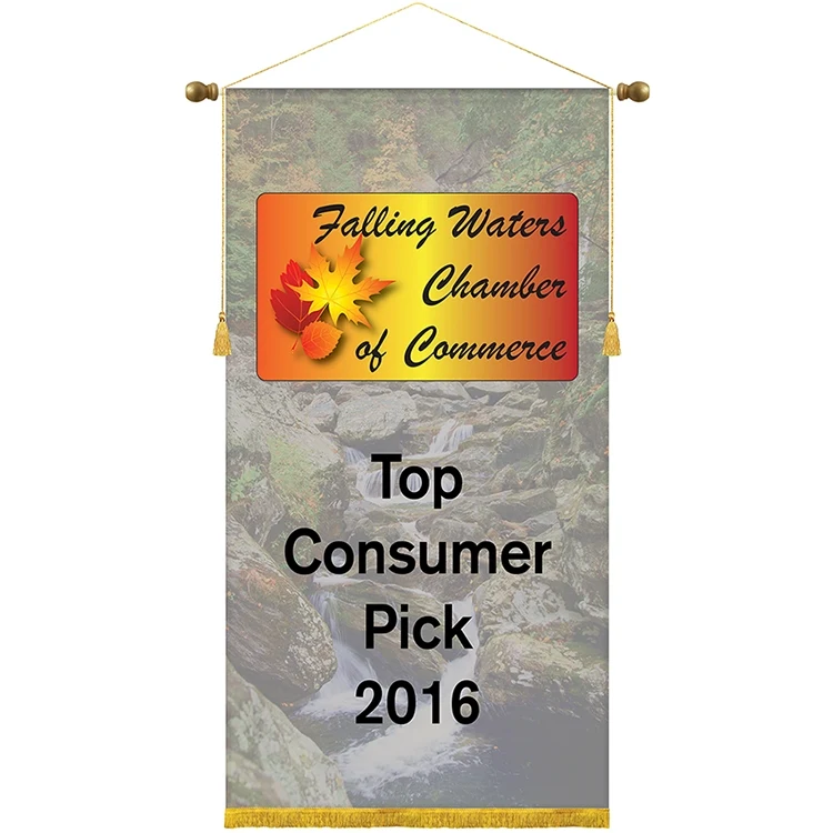26" x 48" Podium Banner, Straight Cut/ with Fringe 1