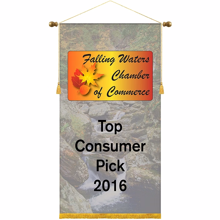 26" x 48" Podium Banner, Straight Cut/ with Fringe