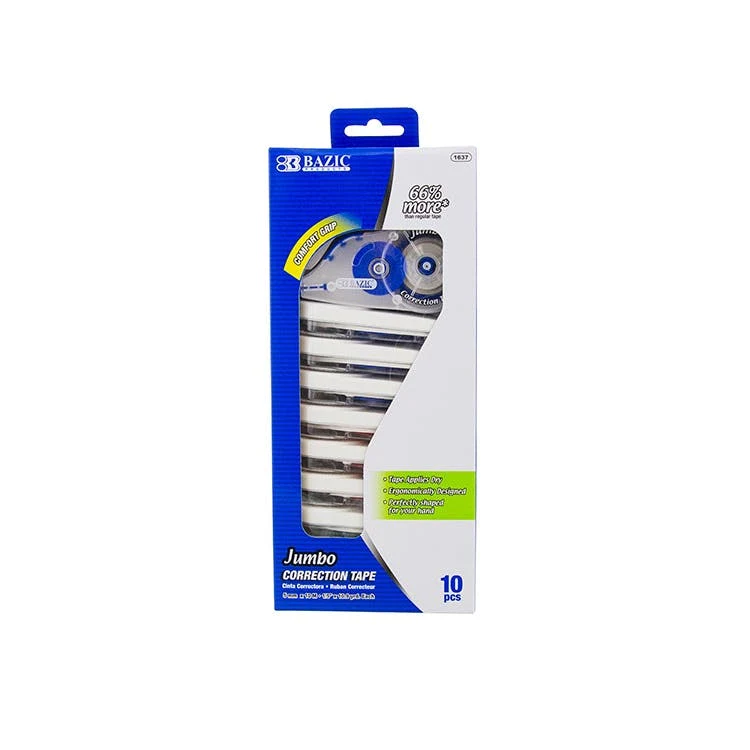 Jumbo Correction Tape Dispensers - 10 Pack White 1