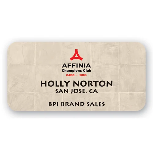 Full Color Name Badge w/ Personalization (1.75"x3.5") Rectangle 1