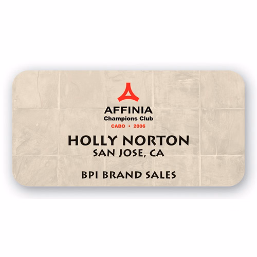 Full Color Name Badge w/ Personalization (1.75"x3.5") Rectangle