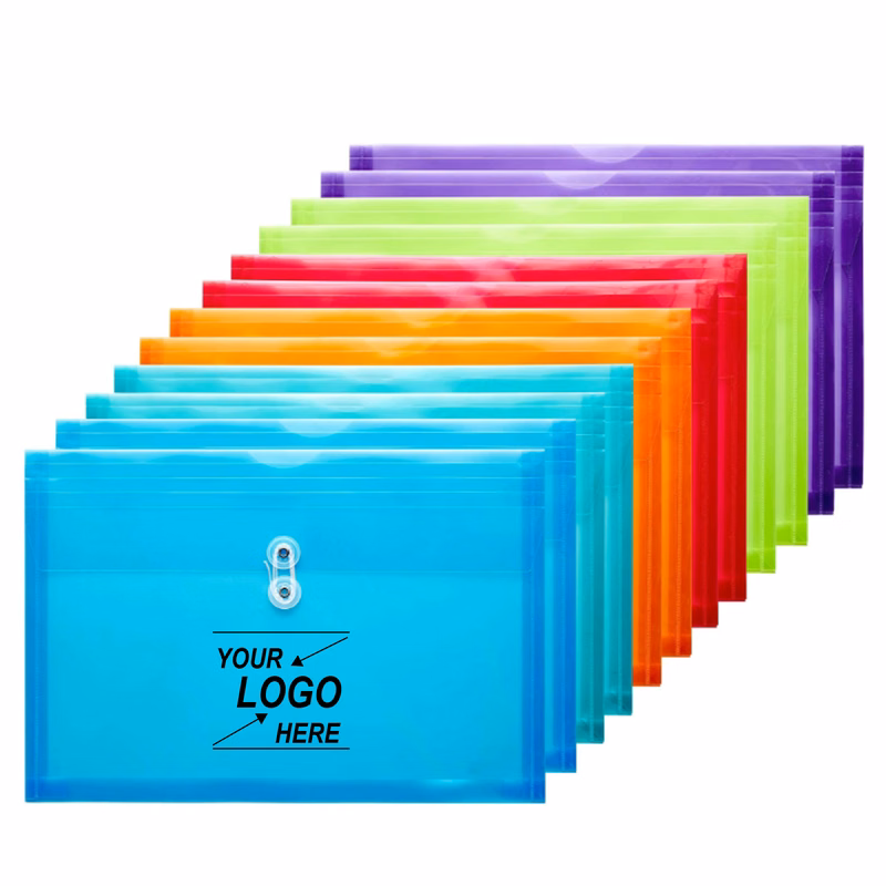 Expandable File Folder with String Closure