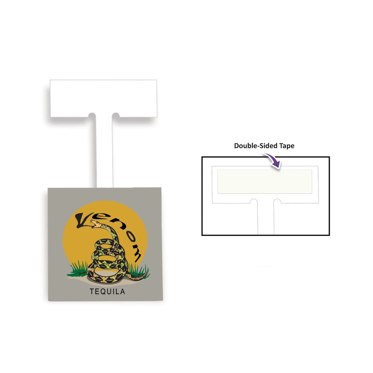 Square Shelf Talkers with Double Sided Tape 1