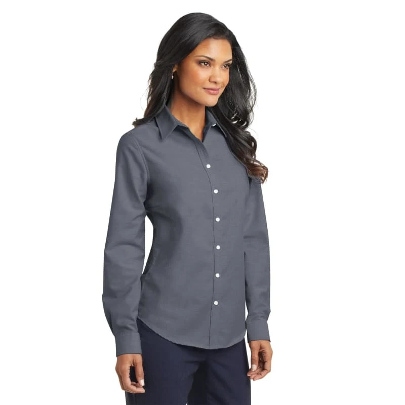 Port Authority Ladies SuperPro Oxford Shirt. 1