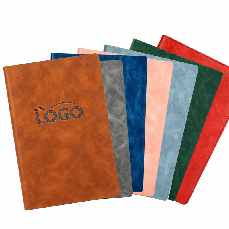 Custom Logo PU Leather Business Notebook A5